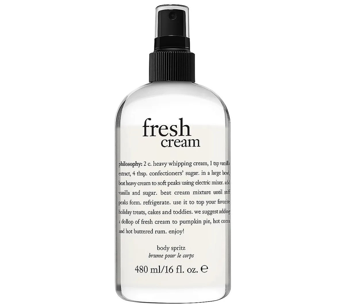 PHILOSOPHY FRESH CREAM 16 OZ BODY SPRITZ FOR WOMEN